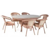 Комплект садовой мебели Aiko Camellia с овальным столом купить в Минске Комплект садовой мебели Aiko Camellia с овальным столом купить в Минске