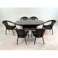 Комплект садовой мебели Aiko Camellia с овальным столом купить в Минске Комплект садовой мебели Aiko Camellia с овальным столом купить в Минске