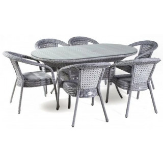 Комплект садовой мебели Aiko Camellia с овальным столом