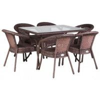 Комплект садовой мебели Aiko Deco 6 Plus с прямоугольным столом купить в Минске