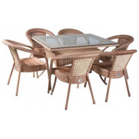 Комплект садовой мебели Aiko Deco 6 с прямоугольным столом