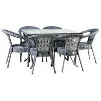 Комплект садовой мебели Aiko Deco 6 с прямоугольным столом купить в Минске