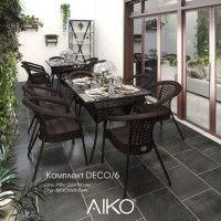 Комплект садовой мебели Aiko Deco 6 с прямоугольным столом купить в Минске