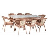 Комплект садовой мебели Aiko Deco 8 с прямоугольным столом купить в Минске Комплект садовой мебели Aiko Deco 8 с прямоугольным столом купить в Минске