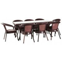 Комплект садовой мебели Aiko Deco 8 с прямоугольным столом купить в Минске Комплект садовой мебели Aiko Deco 8 с прямоугольным столом купить в Минске