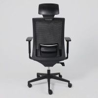 Кресло Aks Prime ARCUS черная сетка+ткань/черный полиамид купить в Минске