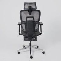 Кресло Aks Prime ENIGMA серая сетка/алюминий (с подставкой для ног) купить в Минске