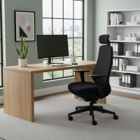 Кресло AksHome FENIX (Феникс) черная сетка + ткань/черный полиамид купить в Минске