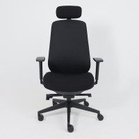 Кресло AksHome FENIX (Феникс) черная сетка + ткань/черный полиамид купить в Минске