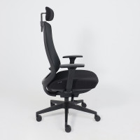 Кресло AksHome FENIX (Феникс) черная сетка + ткань/черный полиамид купить в Минске