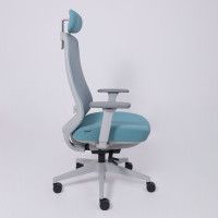 Кресло AksHome FENIX (Феникс) светло-серая сетка+ бирюзовая ткань/серый полиамид купить в Минске Кресло AksHome FENIX (Феникс) светло-серая сетка+ бирюзовая ткань/серый полиамид купить в Минске