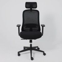 Кресло Aks Prime GEM черная сетка+ткань/черный полиамид купить в Минске