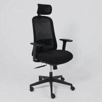 Кресло Aks Prime GEM черная сетка+ткань/черный полиамид купить в Минске