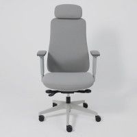 Кресло Aks Prime VORTEX серая ткань/белый полиамид купить в Минске