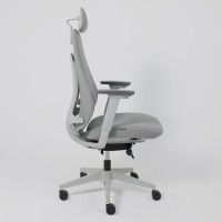 Кресло Aks Prime VORTEX серая ткань/белый полиамид купить в Минске