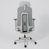 Кресло Aks Prime VORTEX серая ткань/белый полиамид купить в Минске