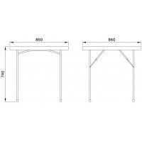 Стол складной Akshome 65908 86*86*74, белый купить в Минске
