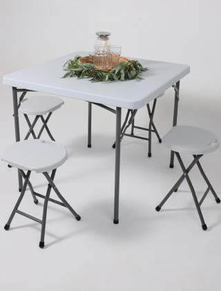 Стол складной Akshome 65908 86*86*74, белый купить в Минске