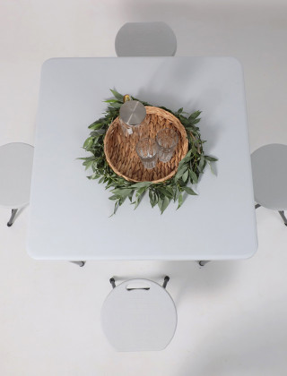 Стол складной Akshome 65908 86*86*74, белый купить в Минске