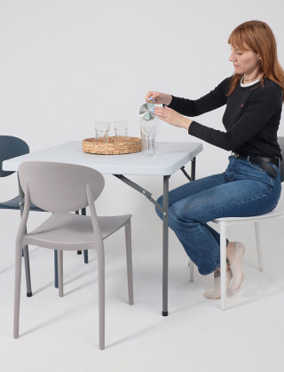 Стол складной Akshome 65908 86*86*74, белый купить в Минске