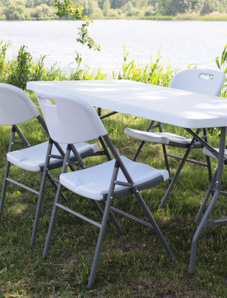 Стул складной AksHome 47*50*84 белый купить в Минске