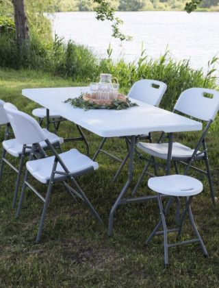 Табурет складной 33*30*45 белый купить в Минске