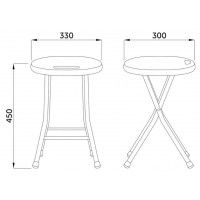 Табурет складной 33*30*45 белый купить в Минске