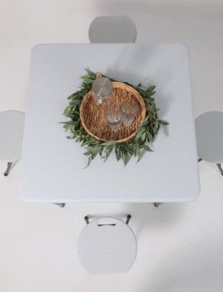 Табурет складной 33*30*45 белый купить в Минске