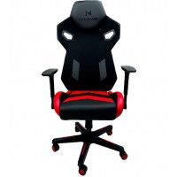 Кресло поворотное AksHome DYNAMIT (Динамит) экокожа/ткань-сетка черный+красный купить в Минске