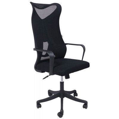 Кресло AksHome Abraham ткань/сетка черный/черный купить в Минске