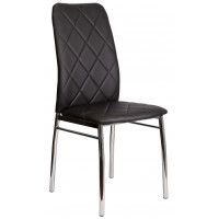 Стул AksHome ADELE (Адель) экокожа черный APU-004/хром