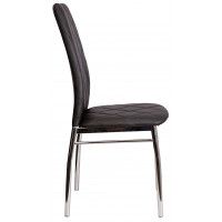 Стул AksHome ADELE (Адель) экокожа черный APU-004/хром купить в Минске Стул AksHome ADELE (Адель) экокожа черный APU-004/хром купить в Минске