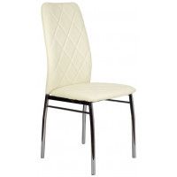 Стул AksHome ADELE (Адель) экокожа кремовый APU-003/хром