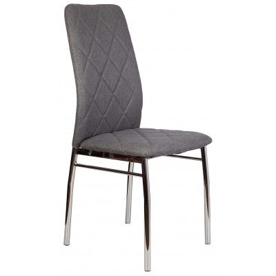 Стул AksHome ADELE (Адель) серая ткань Seattle 005/хром купить в Минске