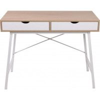 Стол письменный AGAT 1000*500*780 светлый дуб/белый металл