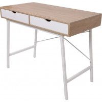 Стол письменный AGAT 1000*500*780 светлый дуб/белый металл купить в Минске