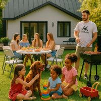 Стол складной Akshome 69988 d122*74, белый купить в Минске