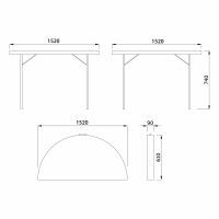 Стол складной Akshome Table AKS тип 10 белый купить в Минске
