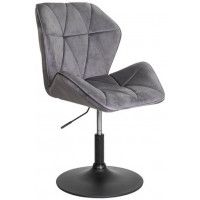 Стул AksHome Oslo (Осло) темно-серый велюр/черный