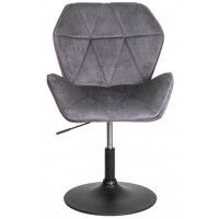 Стул AksHome Oslo (Осло) темно-серый велюр/черный купить в Минске