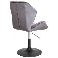 Стул AksHome Oslo (Осло) темно-серый велюр/черный купить в Минске