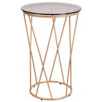 Стол журнальный ALLURE 40*60 тонированное стекло/золото