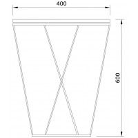 Стол журнальный ALLURE 40*60 тонированное стекло/золото купить в Минске