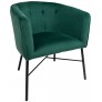 Кресло AksHome ALMOND (Элмонд) велюр зеленый/черный