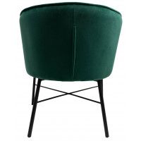 Кресло AksHome ALMOND (Элмонд) велюр зеленый/черный купить в Минске