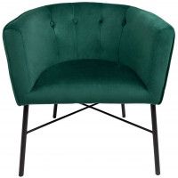 Кресло AksHome ALMOND (Элмонд) велюр зеленый/черный купить в Минске