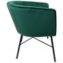 Кресло AksHome ALMOND (Элмонд) велюр зеленый/черный