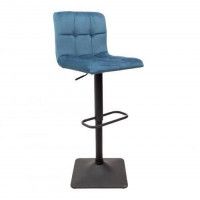 Стул барный AksHome AMAZON (Амазон) темно-лазурный велюр HCJ-45/черный купить в Минске