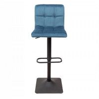 Стул барный AksHome AMAZON (Амазон) темно-лазурный велюр HCJ-45/черный купить в Минске