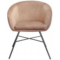 Кресло AksHome AMUR (Амур) светло-коричневый велюр/черный купить в Минске